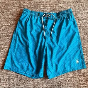 Spyder men’s swim trunks shorts, size XL, blue